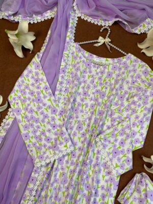 Linen - Purple flora